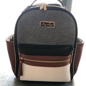 Itzy Ritzy Mini Boss Coffee and Cream Diaper Backpack